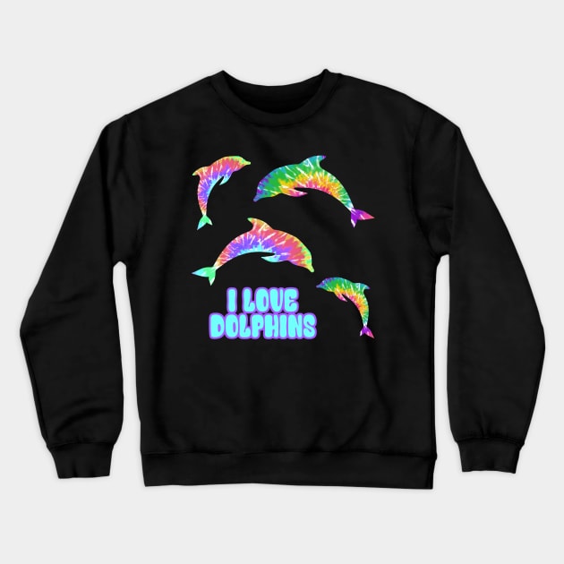 Tie Dye Dolphins Crewneck Sweatshirt by CeeGunn